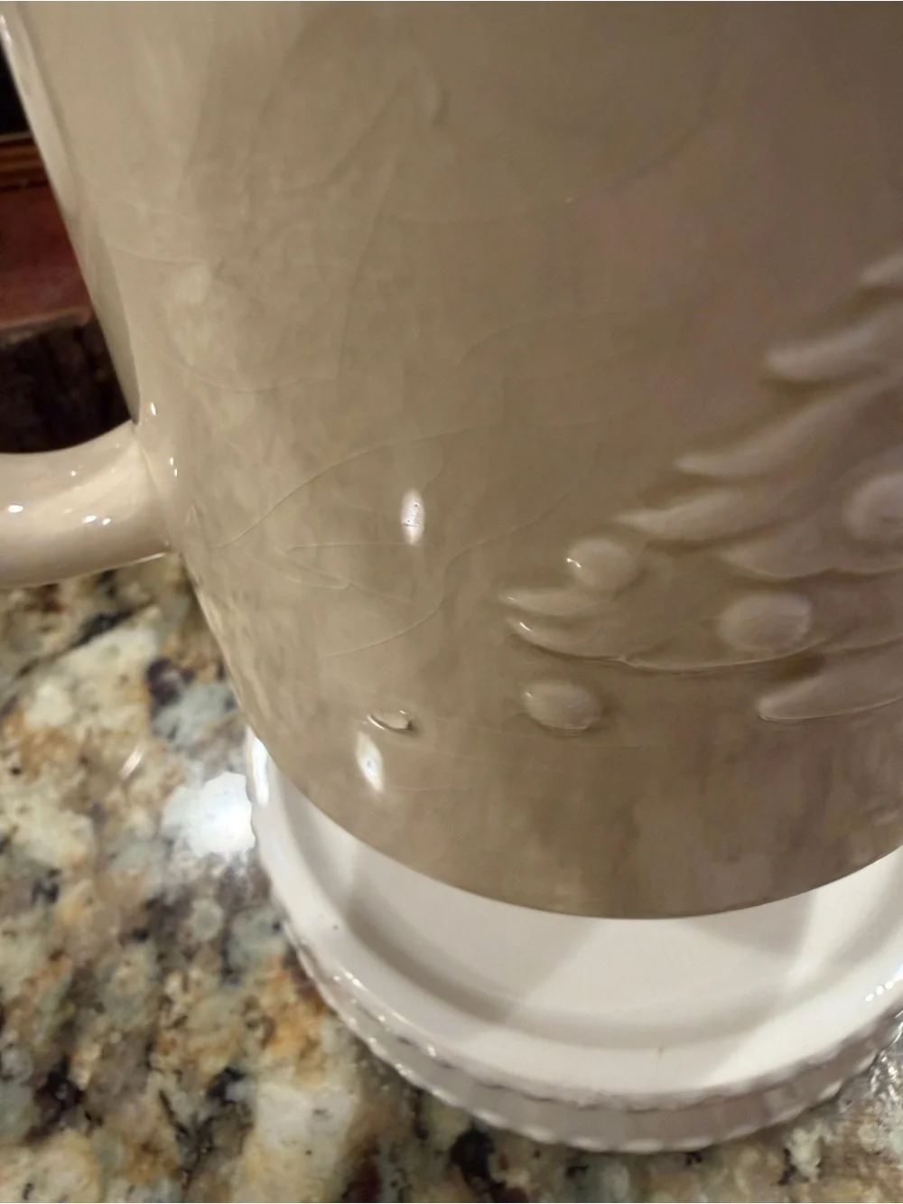 Vintage 1981 Otagiri Christmas Mug with 3-D Christmas Tree Design.